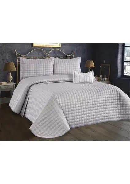 Yüksek Kaliteli Modern Kapitoneli Çift Kişilik Yatak Örtüsü ve Dekorasyon Seti