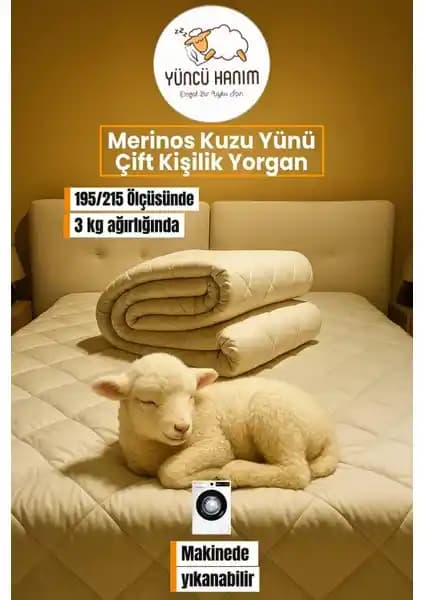 Yüncü Hanım Merinos Kuzu Yünü Yorgan: Doğal ve Konforlu Uyku İçin Güvenilir Seçenek