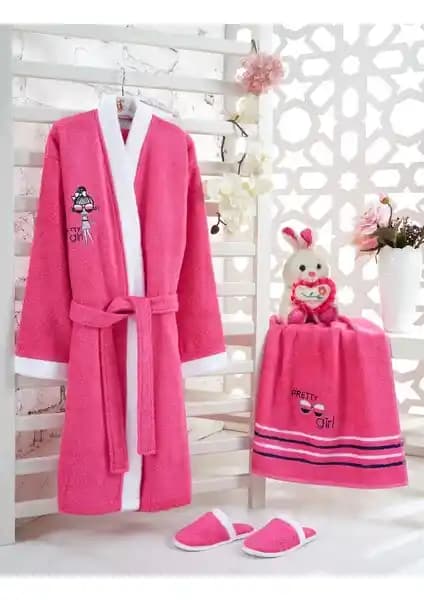 Z&R Home Bambu Çocuk Bornoz Seti 13-14 Yaş Konfor ve Şıklık Bir Arada