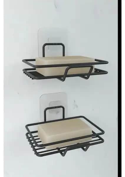 Zabata Yapışkanlı 2’li Sabunluk Seti Modern ve Dayanıklı Banyo Mutfak Çözümü