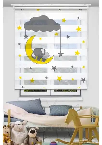 Avart Dijital Çocuk Perdeleri Karşılaştırması: Ay Dede ve Uyuyan Yavru Fil Teması