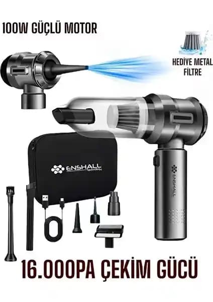 Enshall ve Ezere 16000PA Güçlü Kablosuz Araç İçi Süpürgeleri Karşılaştırması