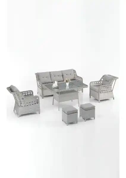 EVDEMO Eren Rattan ve Lara Metal Puflu Bahçe Balkon Takımları Karşılaştırması