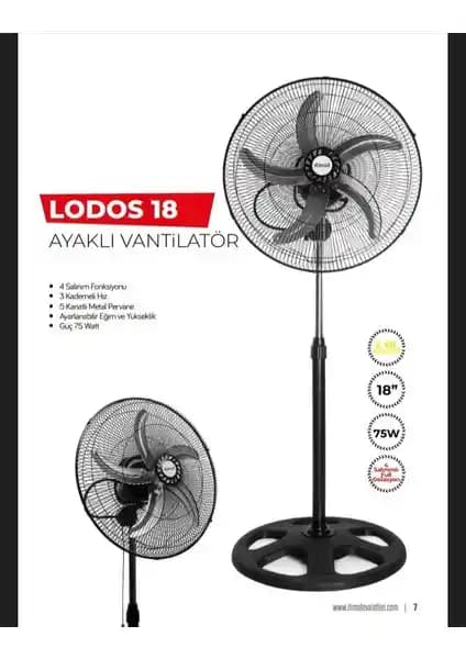 İtimat Lodos ve Süsler SV-1805 18 İnç Beş Pervaneli Vantilatör Karşılaştırması