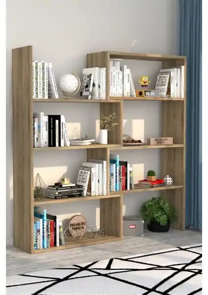 Moonlife Pisagor ve Wood House Ilayda Geniş Raflı Kitaplık Karşılaştırması