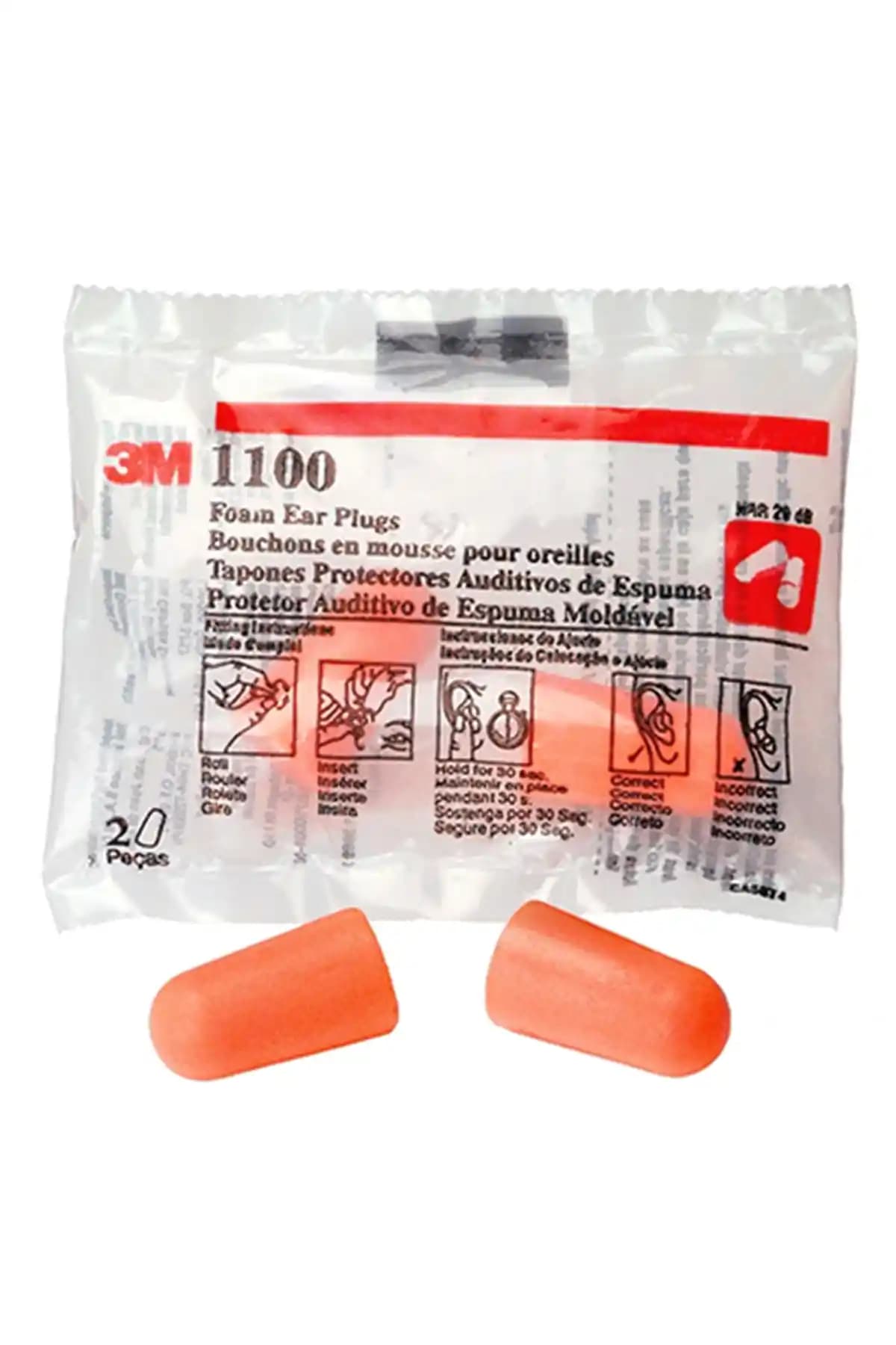 3M 1100 Kulak Tıkacı İş Güvenliği ve Konfor Sağlayan Gürültü Engelleyici Çözüm