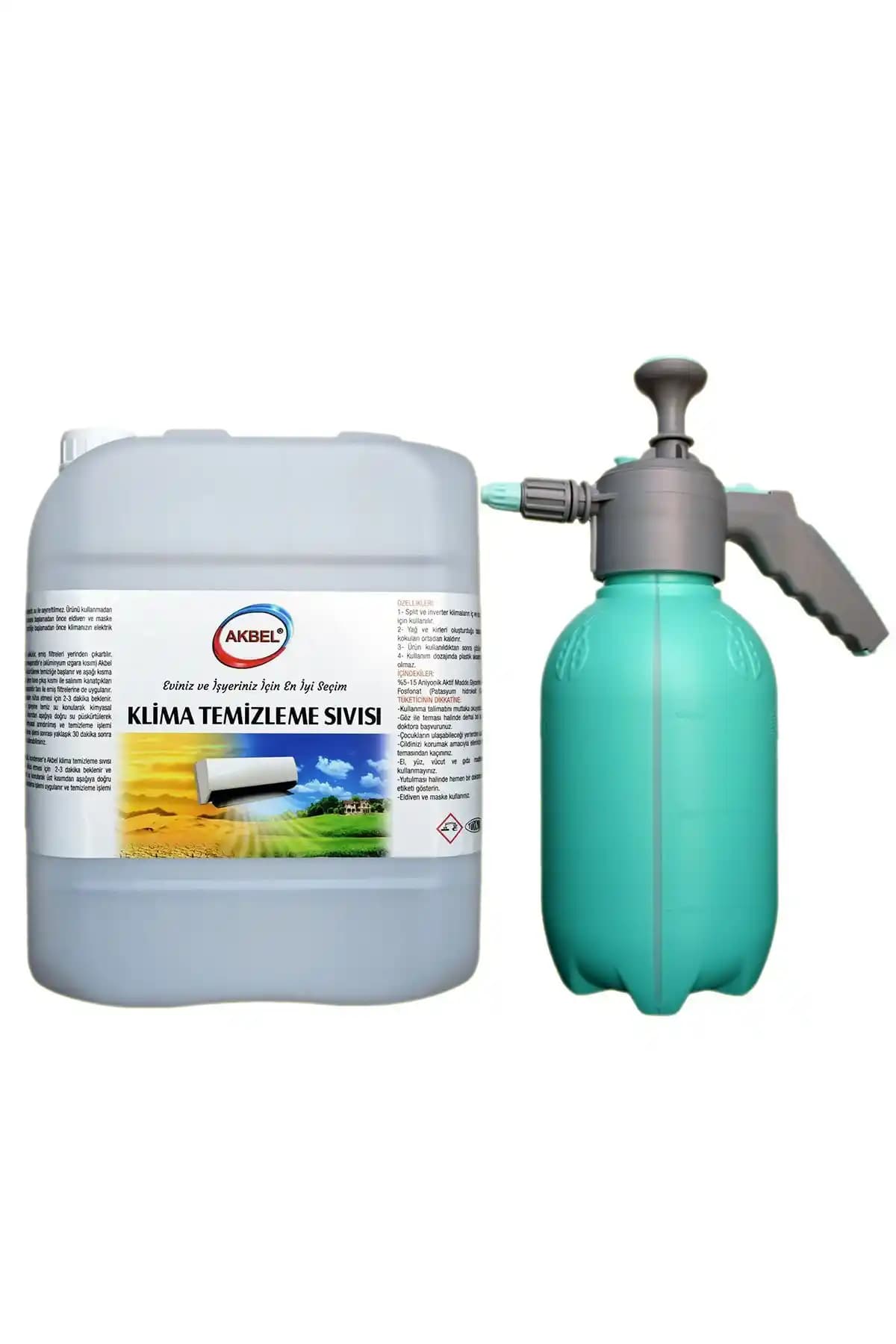 Akbel Klima Temizleme Sıvısı 5 KG+Pompa Aparatı ile Profesyonel Klima Bakımı