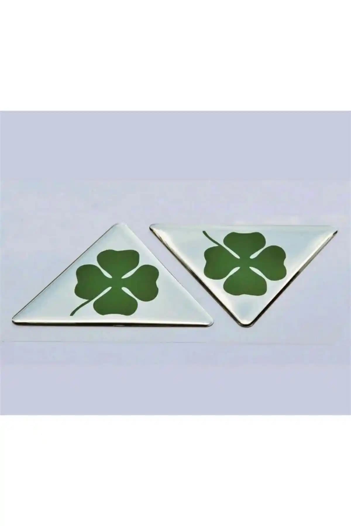 Alfa Romeo ve Yonca Amblem Gümüş 3D Sticker: Dayanıklı ve Estetik Araç Aksesuarı