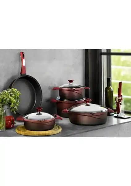 Aryıl<dı>z Flipper Döküm Kırmızı Siyah 9 Parça Tencere Takımı İnceleme ve Özellikleri