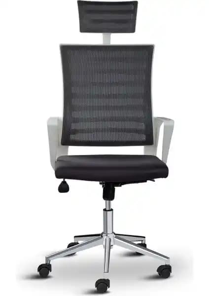 Asbir Mobilya Ceo Fileli Başlıklı Metal Ayaklı Ergonomik Çalışma Koltuğu Özellikleri ve Avantajları