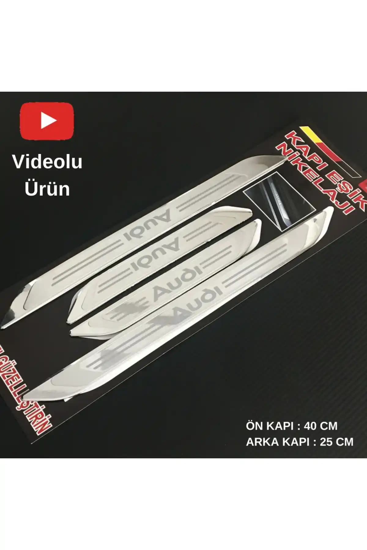 Audi A3 İçin Nikelaj Krom Plastik Kapı Eşik Seti Modern ve Dayanıklı Tasarım