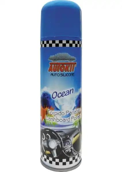 Autokit Torpido Parlatıcı Kokulu Oto Silikonu Ocean 220 ml ile araç içi yüzeylerin bakımı