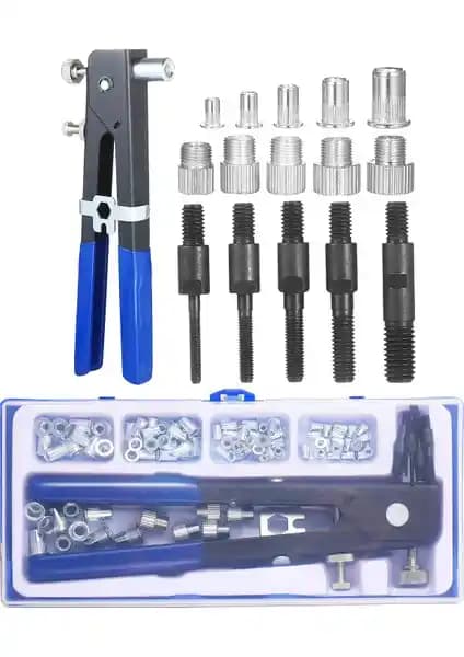 Beauty Life 86 Parça Somun Perçin Alet Seti Endüstriyel ve Ev Kullanımı İçin Uygun