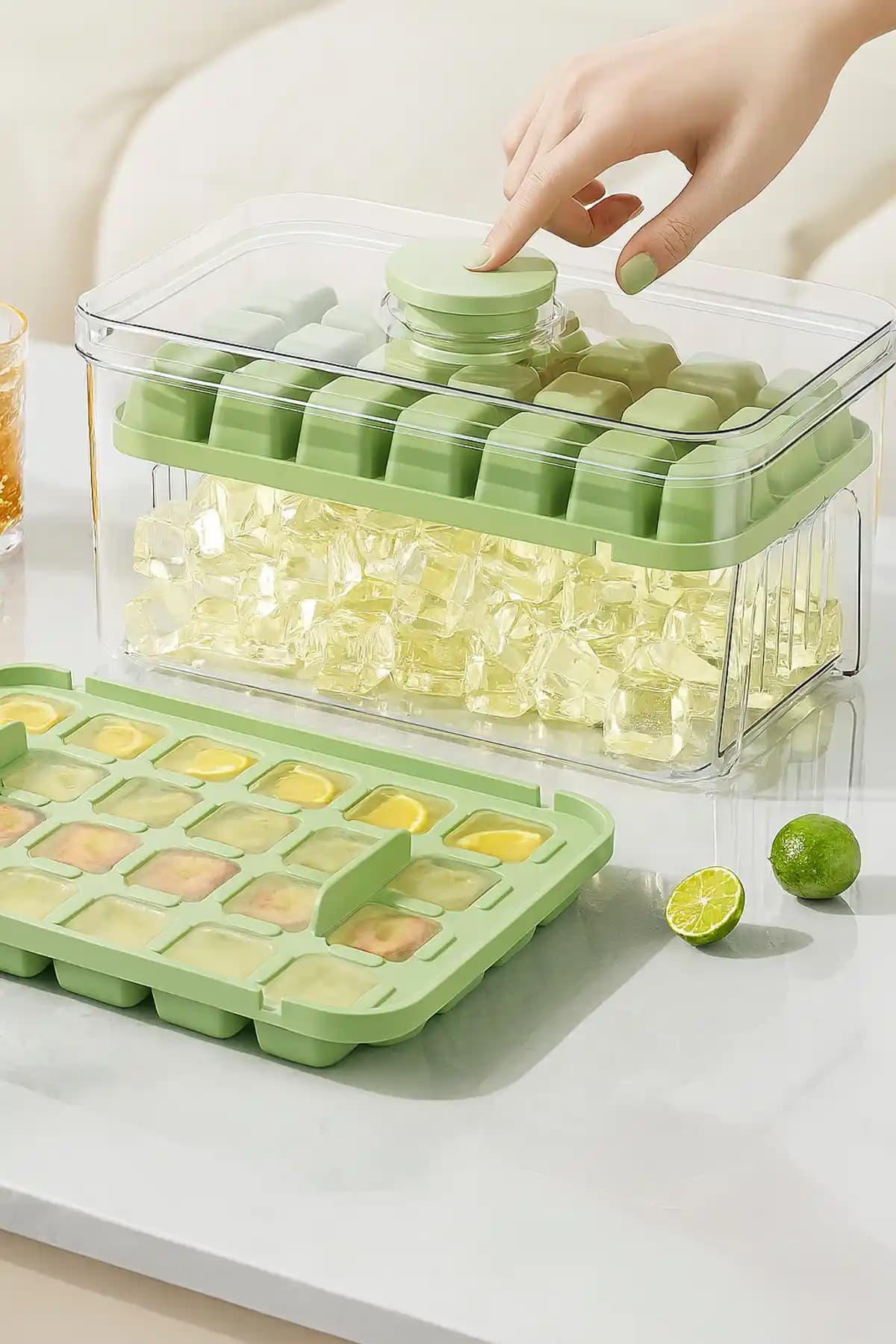 BEYZANA Yeni Nesil Çift Buz Kalıbı: Pratik ve Dayanıklı Mutfak Buz Yapıcı Çözüm