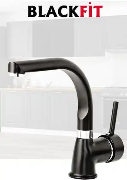 Blackfit Delta Çubuk Kol Siyah Lavabo Bataryası Modern Tasarım ve Dayanıklılık Özellikleri