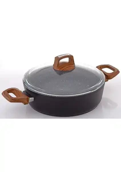 Bonera Vogue 24 cm Karnıyarık Tencere Ahşap Kulp ile Şık ve Dayanıklı Mutfak Gereci