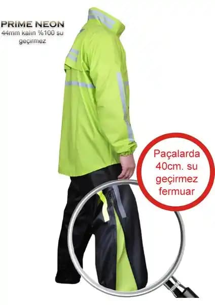 Bursa Hatırası Prime Neon Motosiklet Yağmurluk Takımı Güvenli ve Şık Sürüş İçin