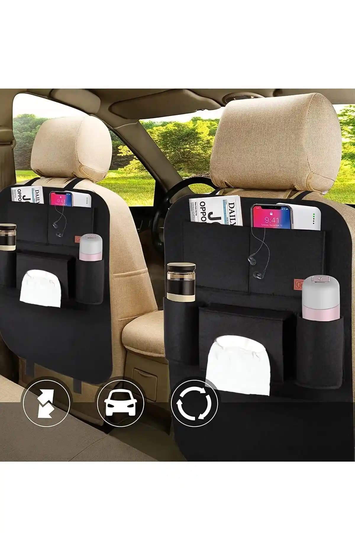 BYENS Araba Koltuk Arkası Eşya Düzenleyici: Dayanıklı ve Pratik Araç İçi Organizer