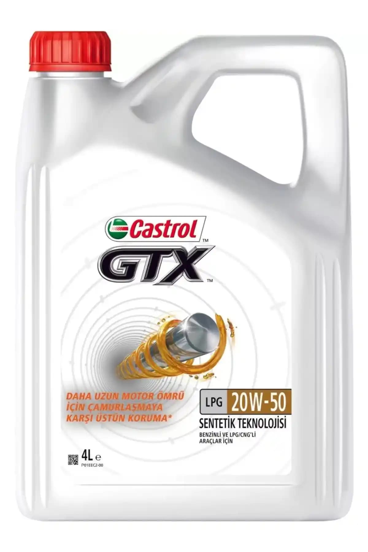 Castrol GTX LPG 20W-50 4 Litre Motor Yağı: Yüksek Performans ve Güvenilirlik