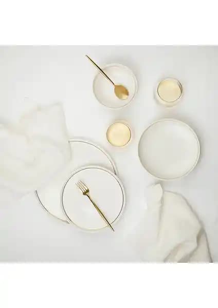 Chakra Luna Gold Rim 4 Kişilik Yemek Takımı: Şıklık ve Dayanıklılık Bir Arada