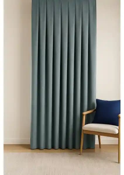 Cortibo Barcelona Kadife Dokulu Fon Perde Açık Gri Modern ve Şık Tasarım