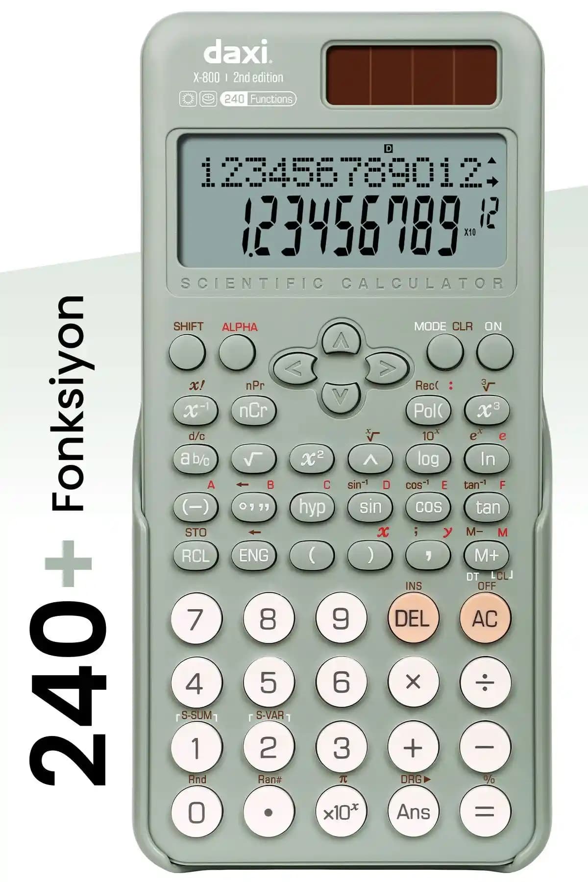 Daxi X-800 Bilimsel Hesap Makinesi 240 Fonksiyonla Gelişmiş ve Estetik Tasarım