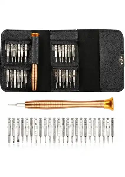 Depomega 25 Parça Mıknatıslı Tornavida Seti Elektronik ve Hassas Tamirler İçin Uygun