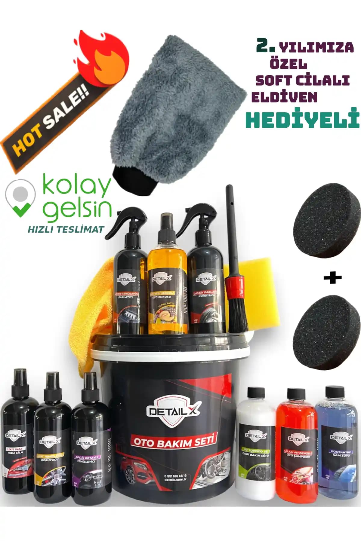DetailX Oto Yıkama ve Bakım Seti Türkiye Menşei Profesyonel Araç Bakım Çözümü