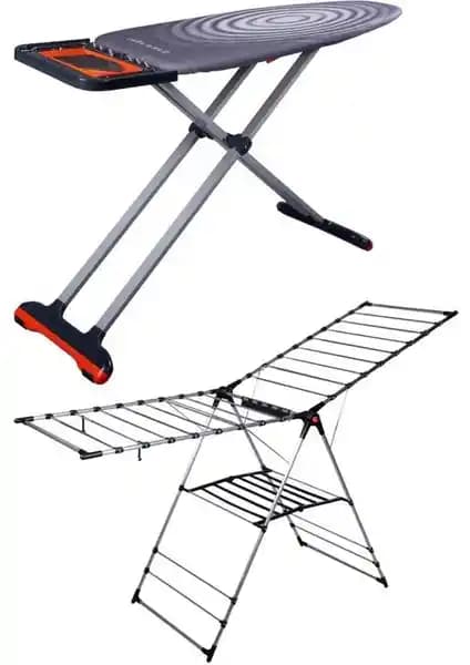 Devecioğlu MM123 ve MM037: Modern Evler İçin Fonksiyonel Ütü Masası ve Çamaşır Kurutmalık Seti