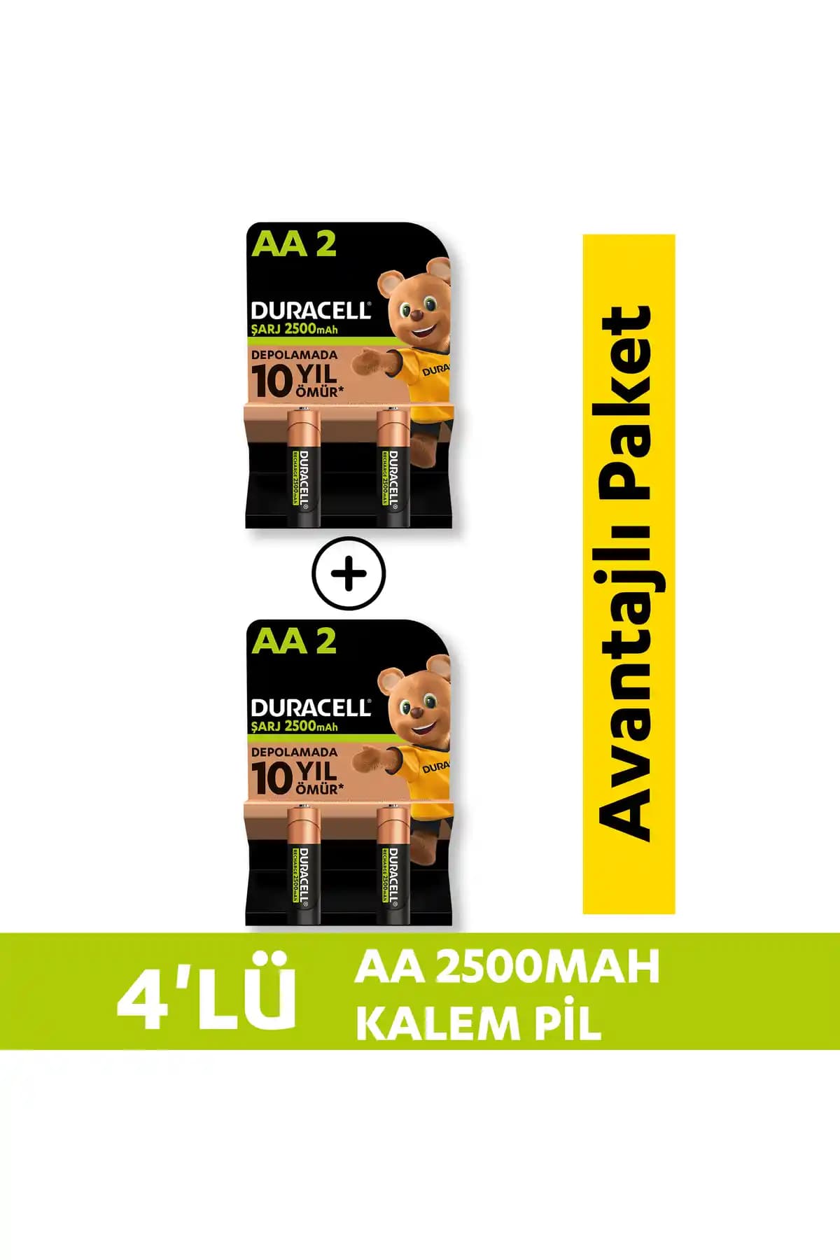 Duracell 2500mAh Şarj Edilebilir AA Pil: Uzun Ömürlü ve Güvenilir Performans