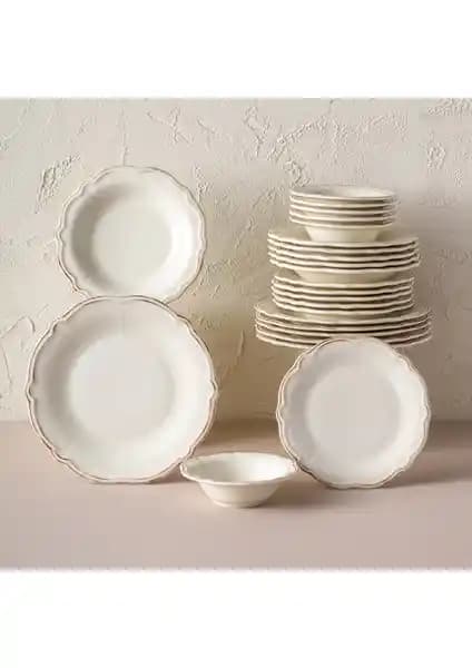 Emsan Antik 24 Parça Porselen Yemek Takımı Şık ve Dayanıklı Tasarımıyla Öne Çıkıyor