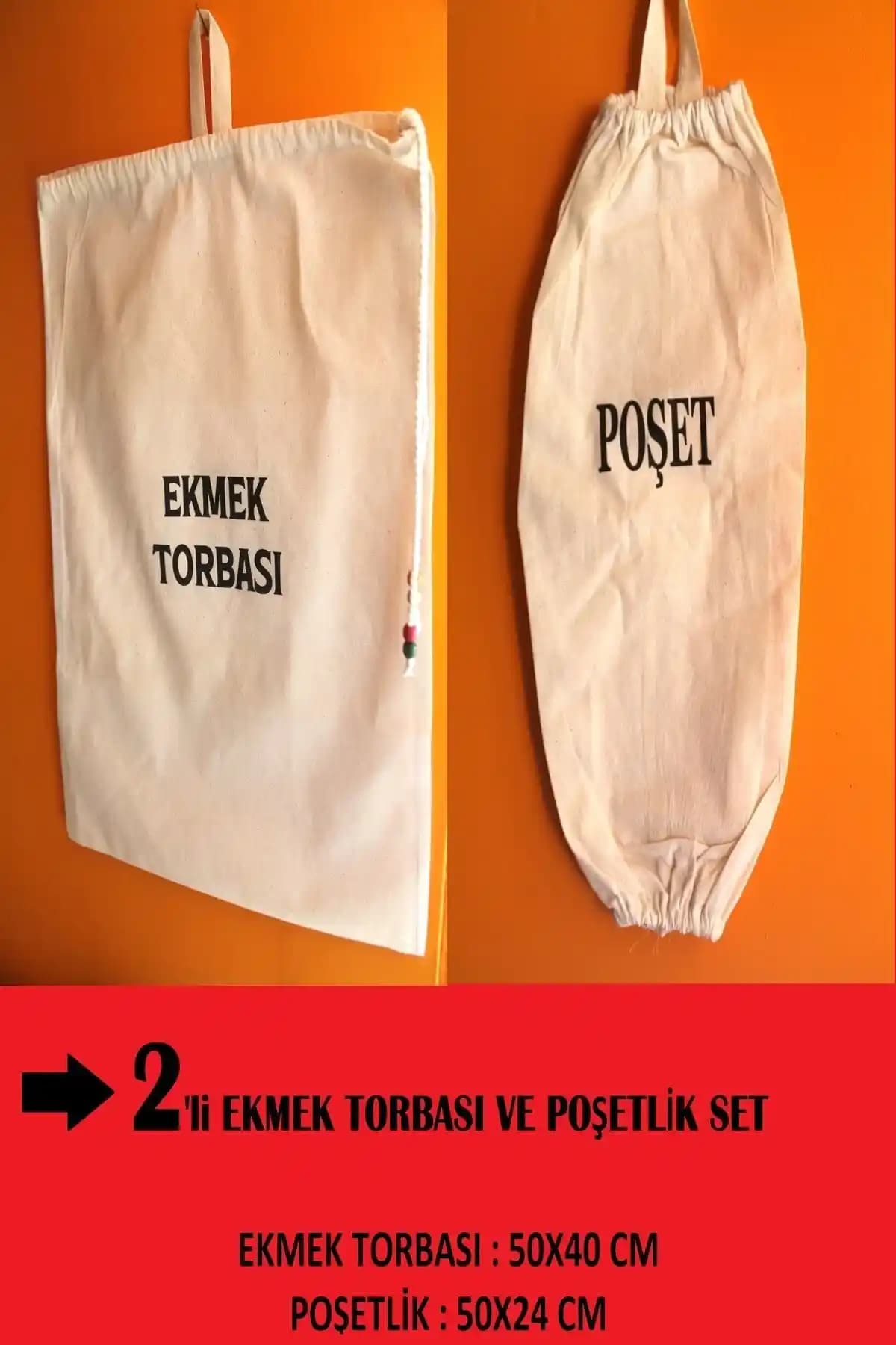 Emtory Home Doğal Keten Ekmek Torbası ve Poşetlik Düzenleyici Seti ile Mutfak Düzeninizi Geliştirin