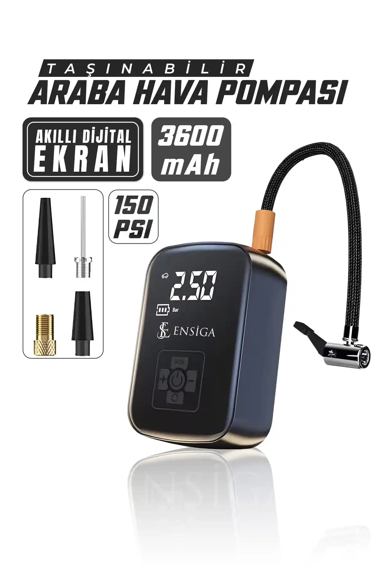 EN SİGA Taşınabilir Araba Hava Pompası: Hafif ve Pratik Çözüm ile Lastik Şişirme