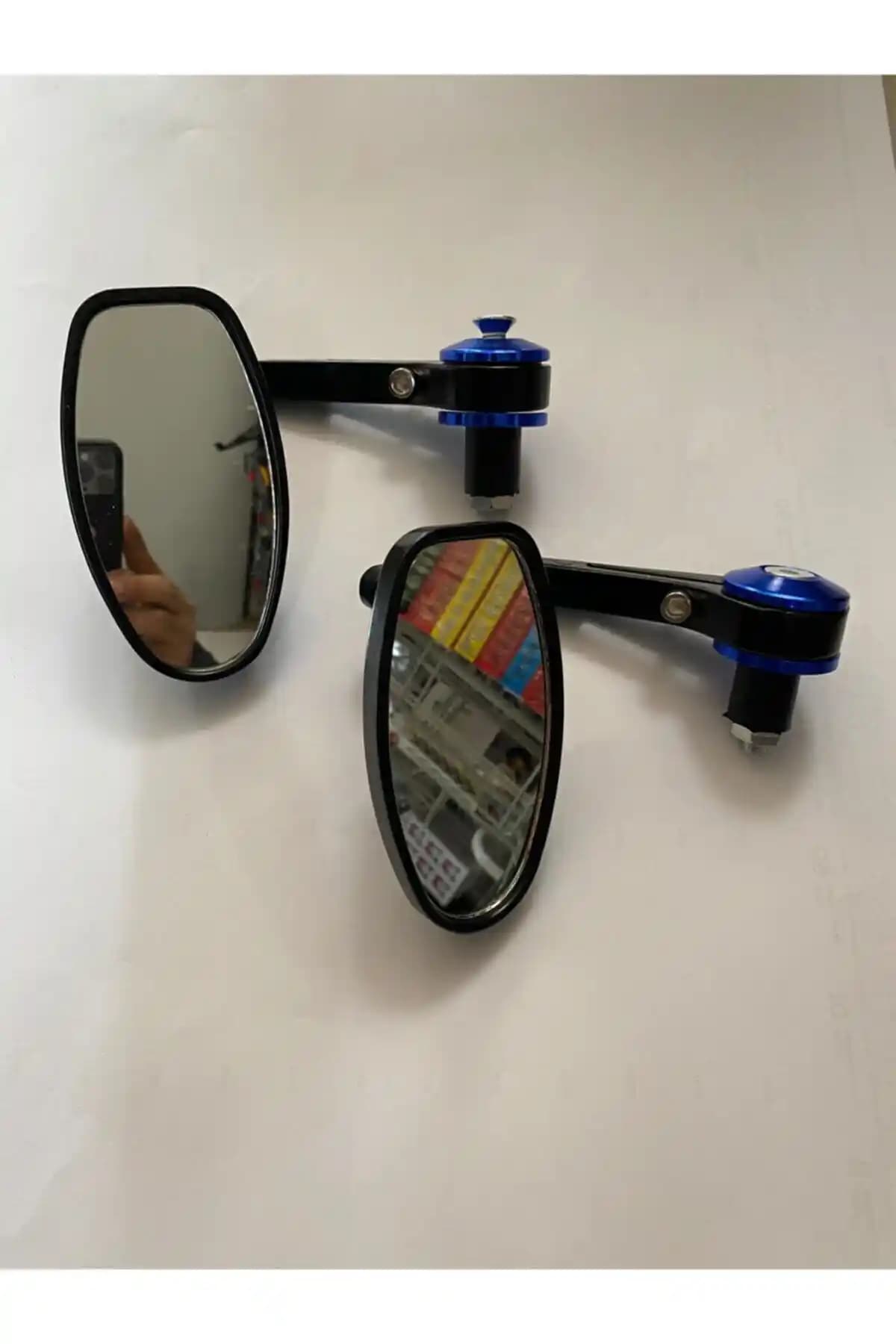 ESPADA Motosiklet Gidon Aynası Takım Mavi - Dayanıklı ve Ayarlanabilir Tasarım