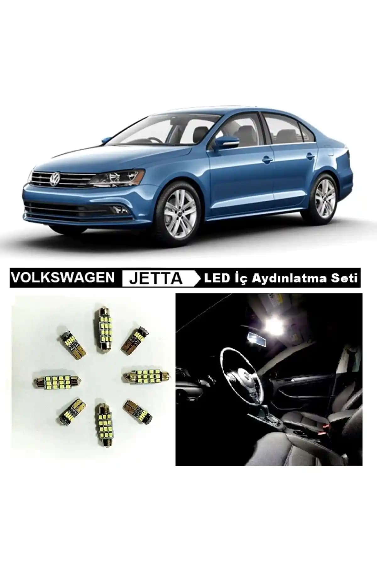 Fardoktoru VW Jetta MK6 Beyaz LED İç Aydınlatma Seti Yüksek Kalite ve Kolay Montaj