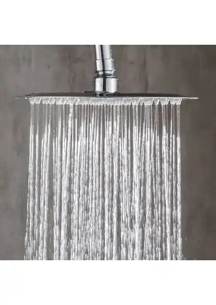 Fause Tepe Duş Başlığı Kare Slim 304 Metal Modern ve Dayanıklı Banyo Çözümü