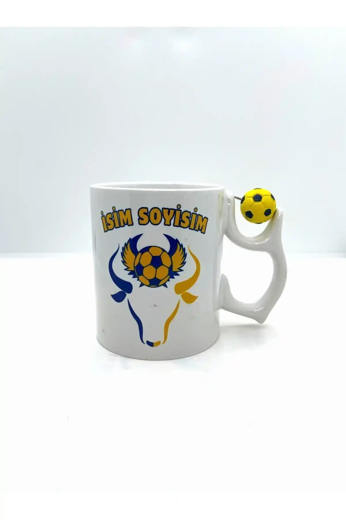 Fenerbahçe Temalı Sarı Lacivert Porselen Kupa Bardak Modern Tasarım ve Dayanıklılık