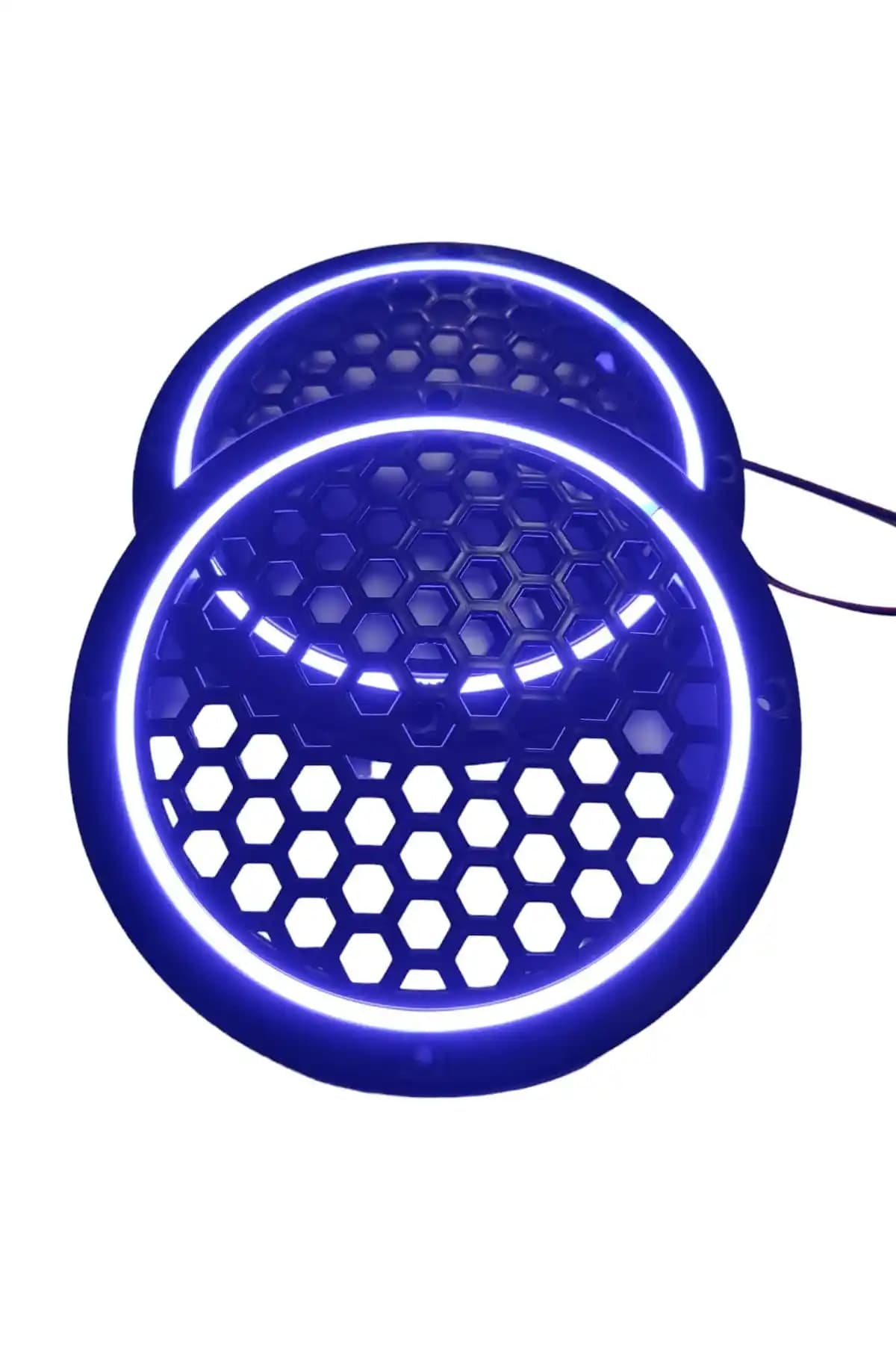 Genel Markalar 20CM Mavi Neon LEDli Hoparlör Kapağı İç Mekan Dekorasyonu ve Ses Performansı