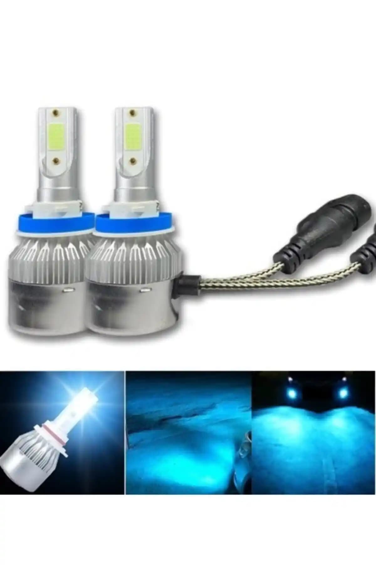Genel Markalar H11 Buz Mavisi LED Xenon Sis Farı Ampulü ile Güvenli ve Estetik Sürüş Deneyimi