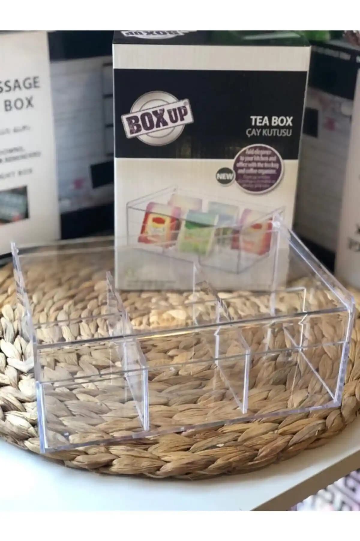 Genel Markalar Kapaklı Şeffaf 6 Bölmeli Çay Kutusu ve Düzenleyici Özellikleri ve Kullanım Alanları