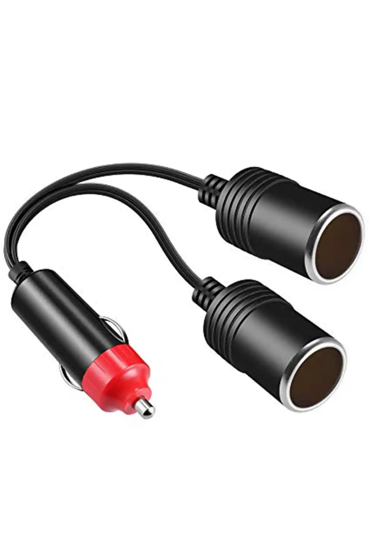Genel Markalar Oto Araç Çakmak Çoklayıcı Kablolu 2 Port Güç Dağıtıcı ve Şarj Adaptörü