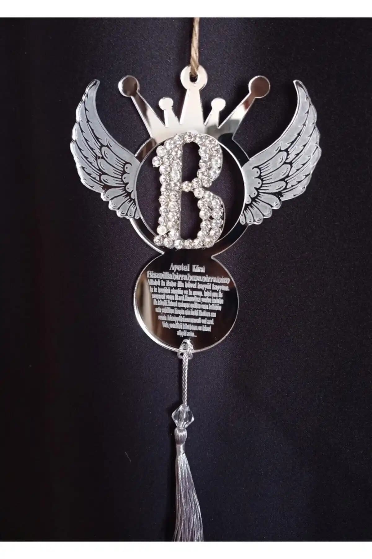 Genel Markalar Tasarım Melek Kanatlı Taşlı Dikiz Aynası Süsü Araç İçin Estetik ve İşlevsel Dekorasyon