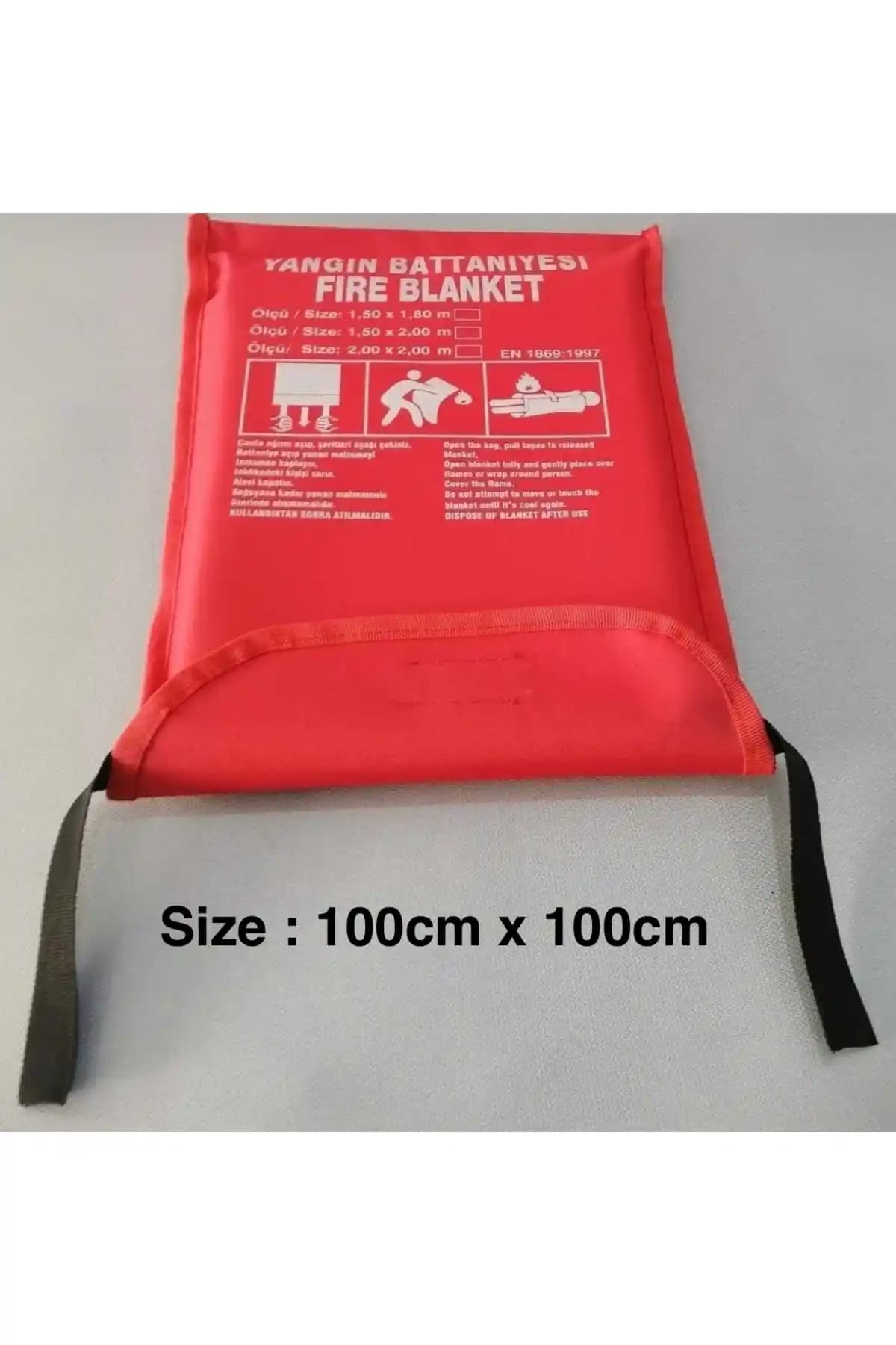 Genel Markalar Yangın Battaniyesi 100x100 Cm Güvenli ve Dayanıklı Yangın Koruyucu