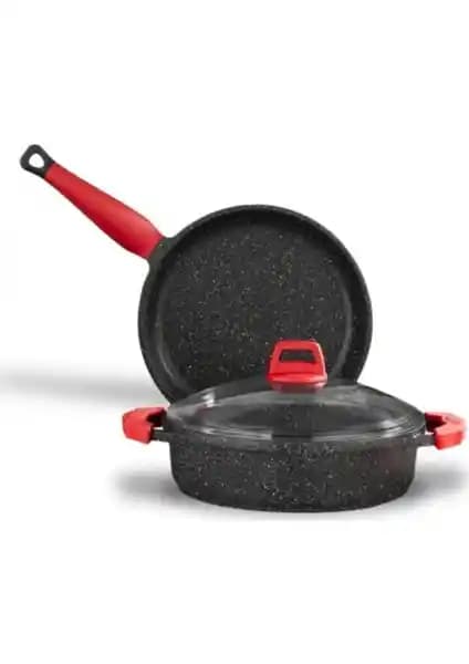 Gülsan 3 Parça Granit Döküm Seti: Dayanıklı ve Şık Mutfak Gereçleri