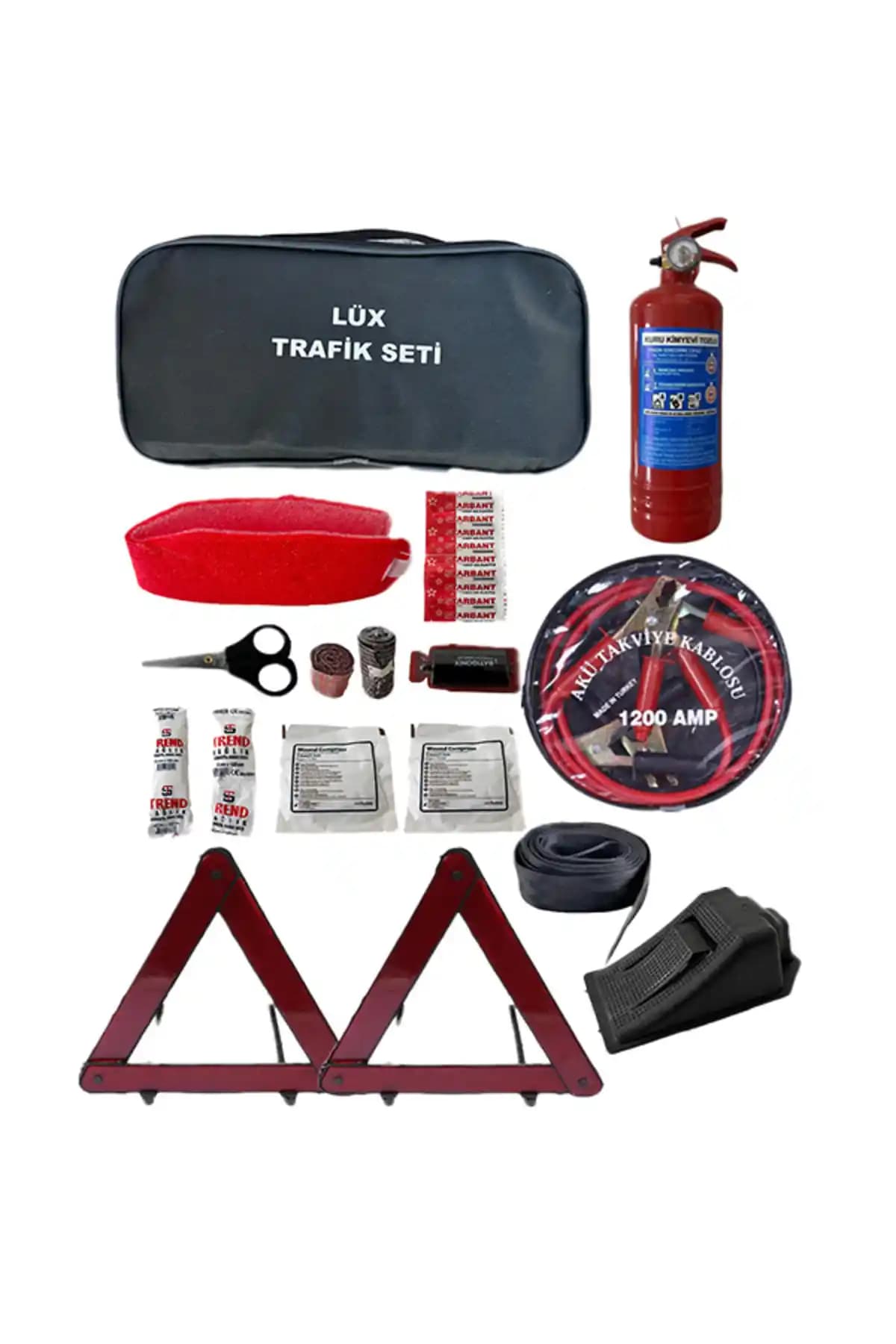 Halidi Tüvtürk Uyumlu Trafik Seti ve Takviye Kablosu 1200 mAh Güvenlik ve Bakım Ürünü