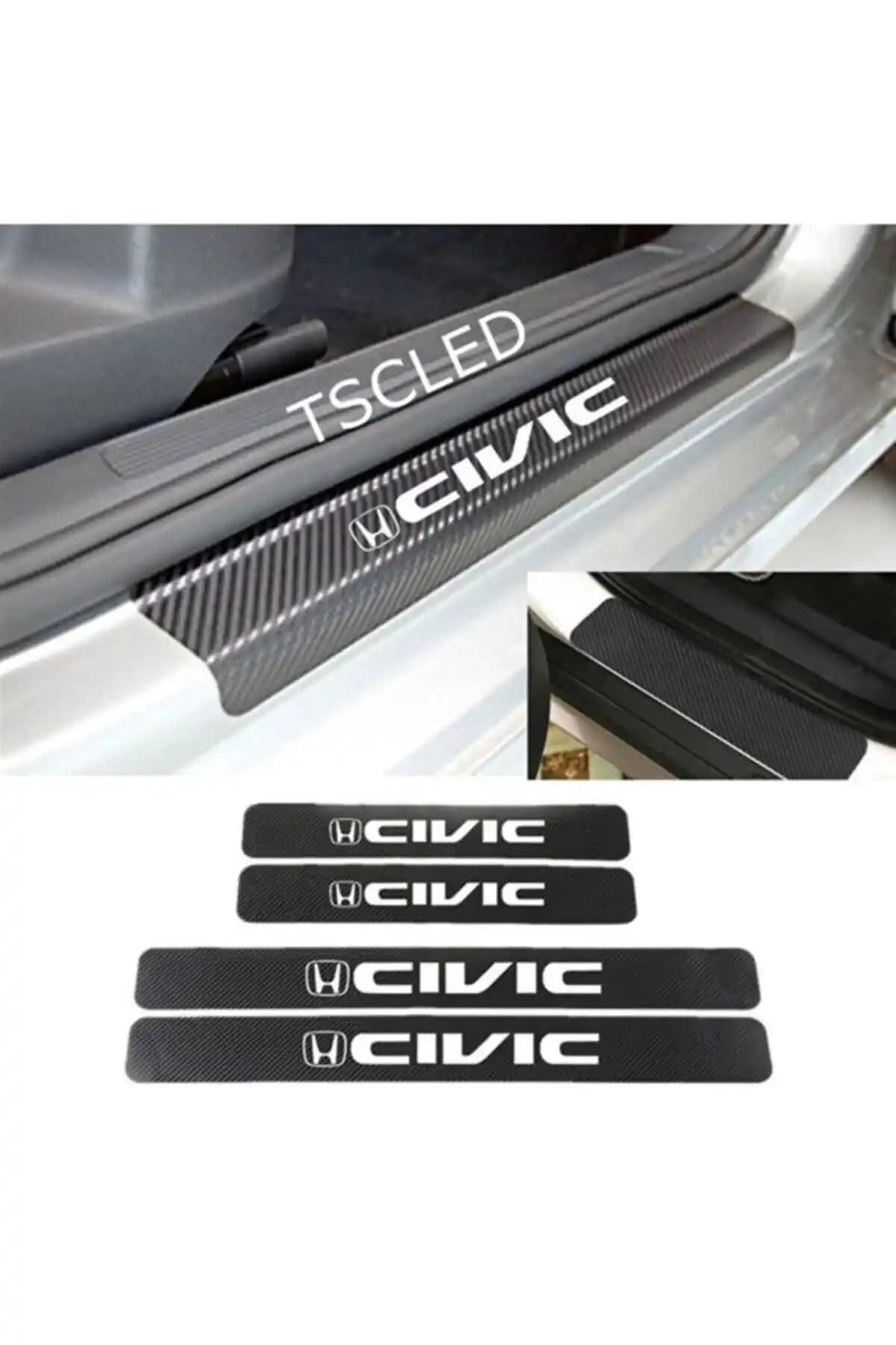 Honda Civic İçin Uyumlu Karbon Oto Sticker Seti Estetik ve Koruma Sağlar