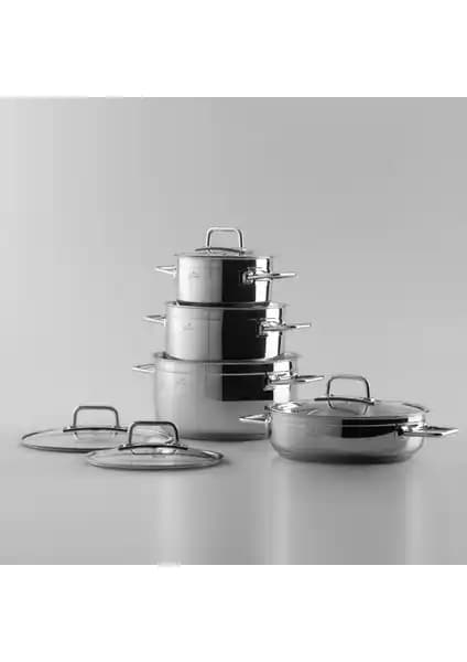 Jumbo Modena 18/10 CrNi Paslanmaz Çelik Tencere Seti ile Mutfakta Kalite ve Estetik Bir Arada