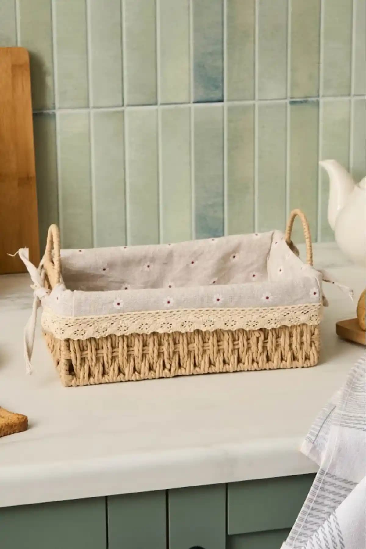 Karaca Daisy Vizon Ahşap Ekmek Sepeti 25 cm Şıklık ve Fonksiyonellik Bir Arada