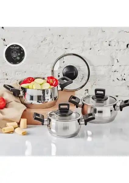 Karaca Galata Çelik 6 Parça Antibakteriyel Paslanmaz Çelik Tencere Seti Detayları ve Kullanım Özellikleri