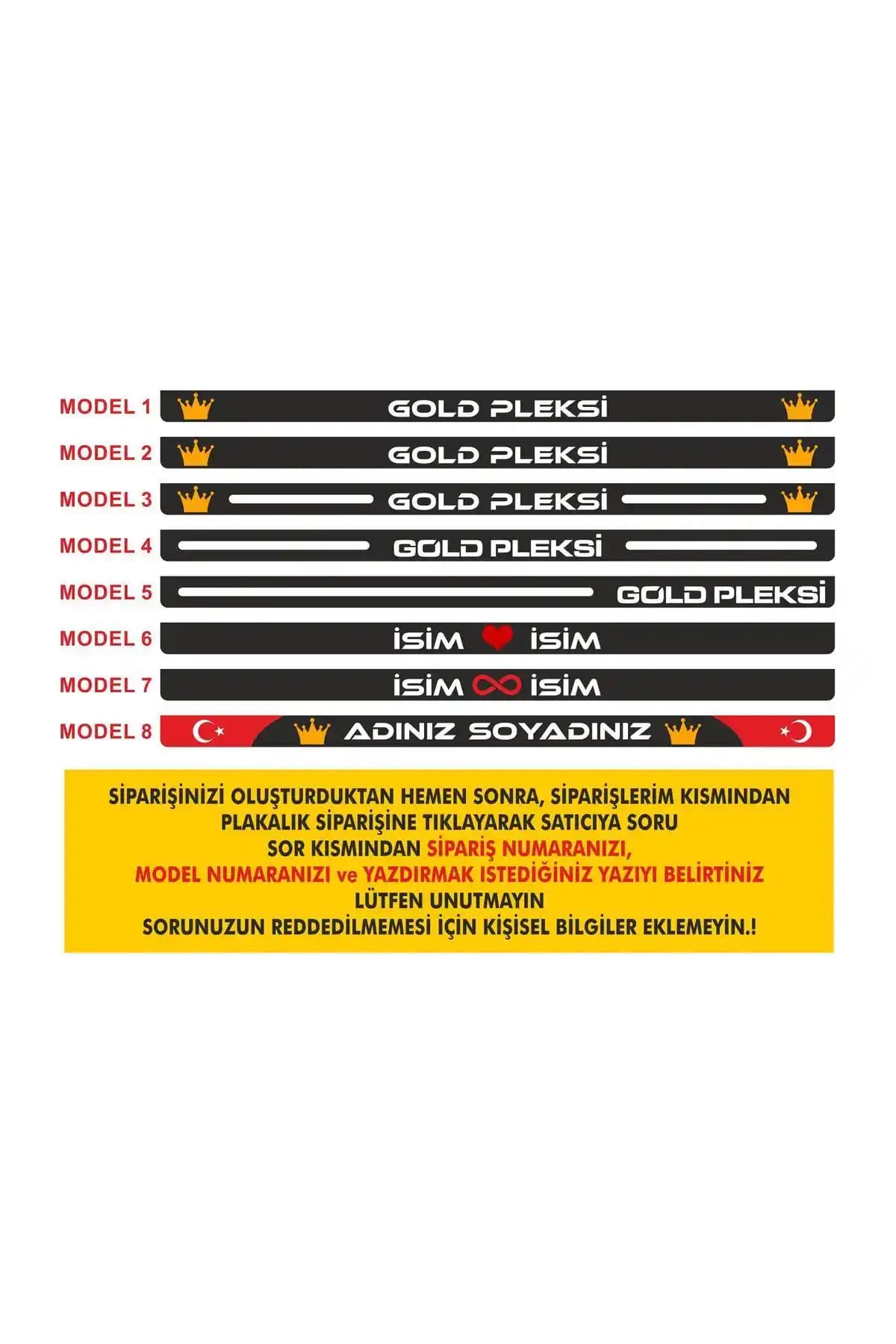 Kişiye Özel UV Baskılı Siyah Pleksi Oto Plakalıklar Aracınıza Şıklık Katıyor